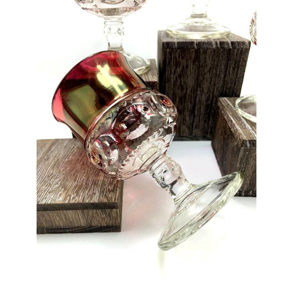 Indiana Glass Ruby Red Kings Crown Cordials. - Picture 5 of 9